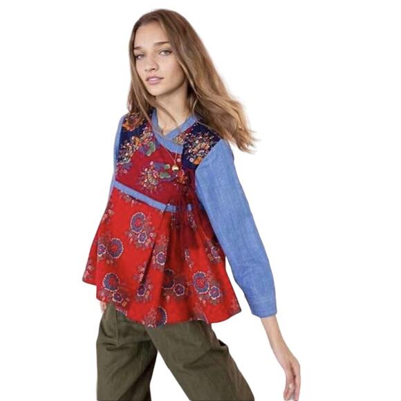 ULLA JOHNSON Vashti Patchwork Jacket 2 - Picture 2 of 12